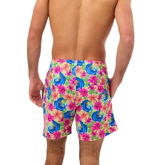 Frankies Bikinis Winston Unisex Board Short Floral Large Neon Surfer Swimwear - Picture 13 of 16